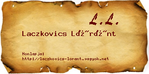 Laczkovics Lóránt névjegykártya