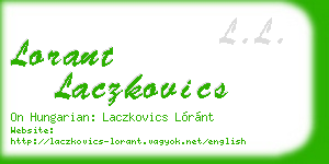 lorant laczkovics business card
